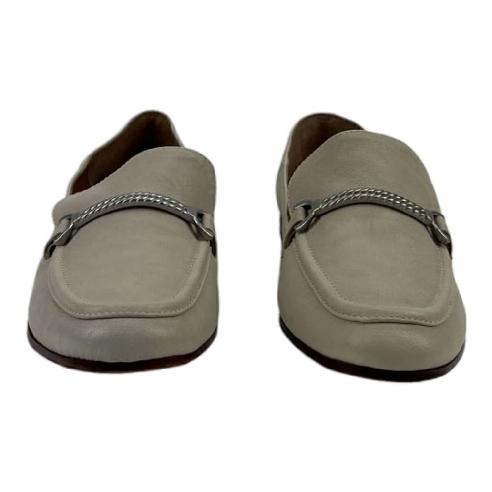 New Women Patricia Nash Fia Gray Bone Leather Closed Toe Loafers US 10 / EU 40 - Picture 3 of 9